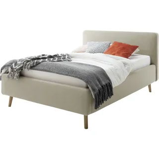 Meise Möbel meise.möbel Polsterbett Mattis 120 x 200 cm Stoff Grau Taupe