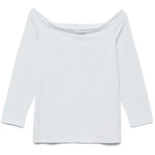 VERO MODA Damen Vmpanda 7/8 Off-Shoulder Top JRS Ga Noos, Bright White, S