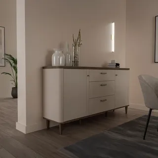 Forte Lacetti 120,1 x 91,7 x 41,2 cm Valencia Eiche Holzdekor / Beige