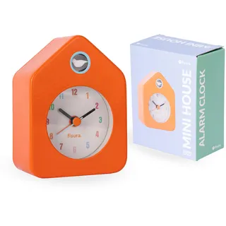 Fisura Mini-Haus-Wecker orange
