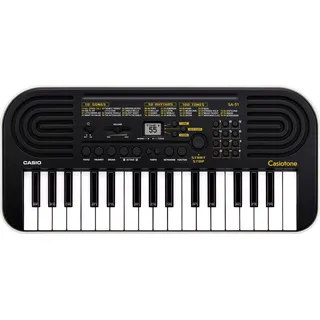 Casio SA-51 Mini-Keyboard mit 32 Mini-Tasten, schwarz