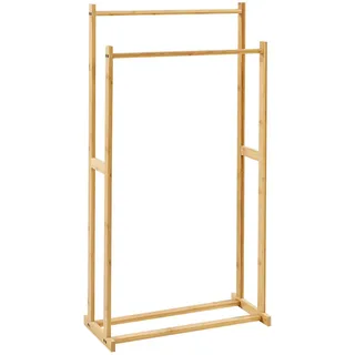 Beliani Handtuchständer Bambusholz hellbraun 45 x 84 cm Hoboken , Hellbraun , Holz , 45x84x21 cm , Badezimmer, Badezimmerausstattung, Handtuchhalter