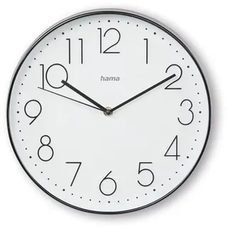 Hama Corsica Wall Clock 30 cm Black/White