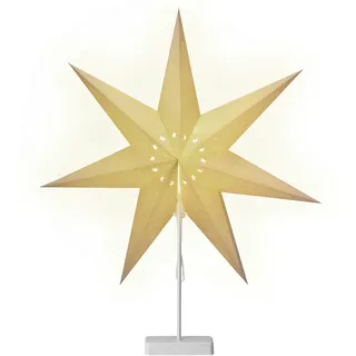 CASARIA LED Weihnachtsstern mit Ständer Beleuchtet 60 cm Batterie Fenster Weihnachtsdeko Weihnachten Fensterdeko Leuchtstern Dekostern Adventsstern