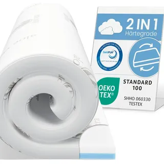 Eloneo Topper H2/H3, 7cm hoch, Visko-Gelschaum, Wendefunktion, schadstoffgeprüft, waschbar Auflage 1 St