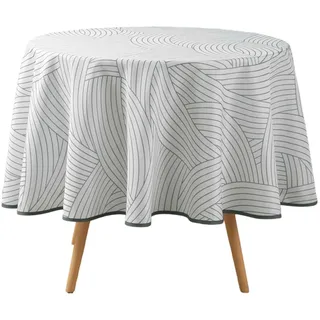 bricoline Tischdecke Linea Ø 180 cm Weiß
