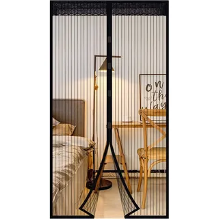 EXTSUD Magnet Fliegengitter Tür Insektenschutz 110x220 cm Magnetischer Fliegenvorhang Moskitonetz Automatisches Schließen Insektenschutz für Balkontür Wohnzimmer Terrassentür Klebemontage ohne Bohren