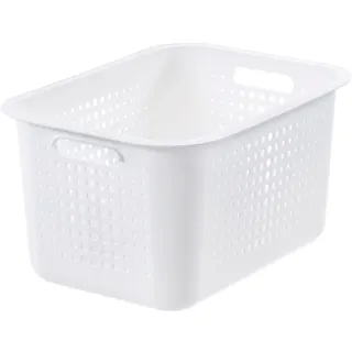 SmartStore Aufbewahrungskorb Mittlerer Korb 37 x 28 x 20 cm Weiß