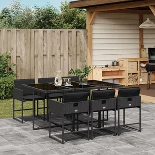 Festnight Gartenmöbel Set 6 Stühle mit Tisch Gartenmöbel Set 6 Personen Terrassenmöbel Außen Sitzgruppe Outdoor Gartentisch mit Stühlen Set Garten Essgruppe Wetterfest Gartengarnitur