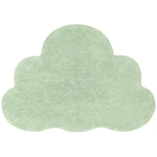 RugVista Happy Cloud Kinderteppich, 100 x 150 cm, Mint | Moderne, Kinder, Niedriger Stapel, Maschinenwäsche, Oeko-Tex 100, Ohne gefährliche Chemikalien, Kinderzimmer