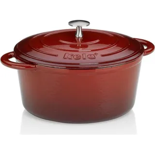 Kela 11941, 4 l, Rot, Eisenguss, 300 °C, 240 mm, 240 mm - Rot