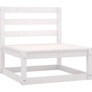 VidaXL 805721, Holz, Stoff, Polyester, Erwachsene & Kinder, 700 mm, 700 mm, 670 mm, 8 cm - Weiß