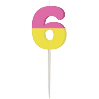 Folat Stripetastic Zahl 6 mehrfarbig