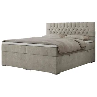 MKS Meble Boxbett mit Bettkasten - beige - Maße (cm): B: 140 H: 125