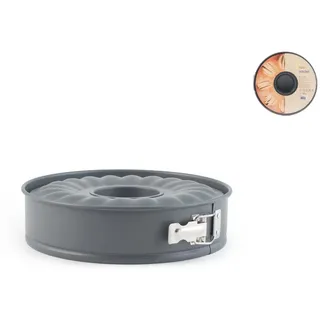 H&H Deli Chef Tortiere 2-tlg, Aluminium Antihaftbeschichtung, Grau, Rund
