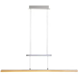 Led-Hängeleuchte , Beige , Holz , Eiche , massiv , länglich , 9x150x100 cm , Made in Germany , höhenverstellbar, Farbtemperaturwechsler , Lampen & Leuchten, Leuchtenserien