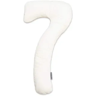 Theraline my7 Seitenschläferkissen, Bezug für aus feiner Bambus-Viskose + Bio Baumwolle, Bamboo Collection, Farbe: Wolkenweiß