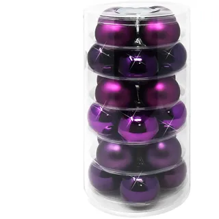 com-four® 24x Weihnachtskugeln, Christbaumkugeln aus echtem Glas für Weihnachten, Baumschmuck für den Christbaum, Ø 6 cm