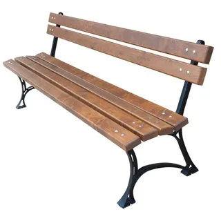 Gartenbank 150 cm Serie OA mit 3,5 cm starken Fichtenholzbrettern und Gusseisen