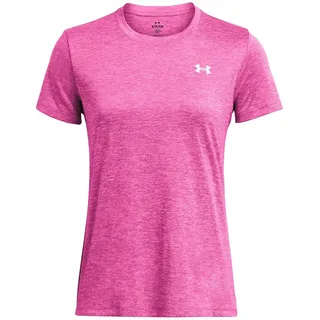 Under Armour Damen Tech SSC-Twist, bequemes Damen Shirt, Sport- - Super Pink / White - M