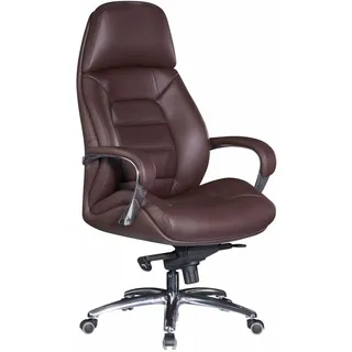 AMSTYLE XXL Chefsessel Leder Braun