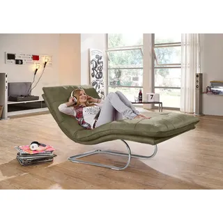 W.SCHILLIG Relaxliege "daily dreams" in Waffelkissen-Optik, wahlweise mit Motor, Freischwingergestell, camouflage z69