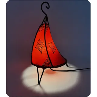 Orientalische Marokkanische Stehlampe Leder Henna Lampe Leuchte Tisir "orient"