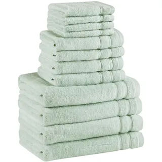 Comfort Spaces Badetuch-Set, 12-teilig, Luxus-Badetuch-Set, 4 Handtücher für Badezimmer, 4 Waschlappen, 4 große Badetuch-Sets, 100% Baumwolle, schnell trocknendes Handtuch, Zero Twist, weich, leicht,