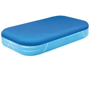Donkivvy Rechteckige Poolabdeckung, Schwimmbadabdeckung, passend für aufblasbare Familienpools, strapazierfähig zum Schutz, Blau (305 x 183 cm)
