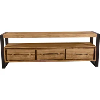 SIT Möbel Live Edge Lowboard 160 cm Beige/Holz, Metall