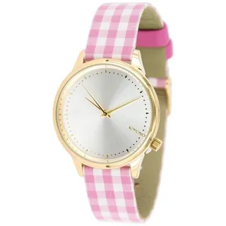 Komono Estelle Vichy Pink Quarzwerk Damen-Armbanduhr