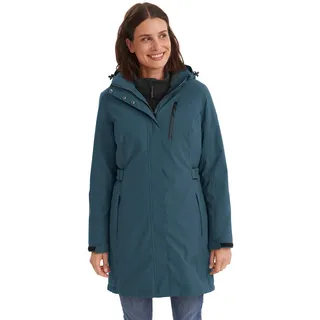 Killtec Damen Parka Funktionsparka mit abzippbarer Kapuze KOW 165 WMN PRK wasserdicht, Winddicht, atmungsaktiv 00834-petrol 38