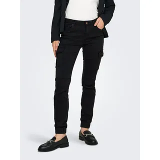 Only Damen Cargo Hose schwarz – Stil - Komfort für Frühling/, Größe 42_30