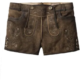 Stockerpoint Damen Lederhose Rosy I Größe 32-42 I Bequeme Trachtenhose in edler Hirschoptik mit Gürtel I Aus 100% hochwertigem Wildbockleder I Perfekt für Trachten & Festlichkeiten