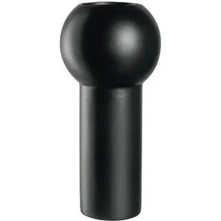 Leonardo Vase , Schwarz , Keramik , 14.5x31x14.5 cm , nur zu Dekorationszwecken, handgemacht, zum Stellen , Dekoration, Vasen, Keramikvasen
