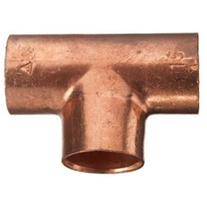 Bild Löt-T-Stück Kupfer, 3 Muffen, A 22 mm, 10/1 Stück, T563022