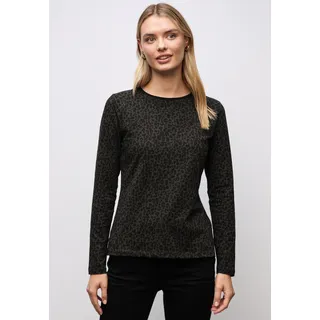 STREET ONE Langarmshirt mit Animal-Print, Leo-Muster