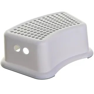 Dreambaby F673 Kinder-Tritthocker Tritt-Schemel Kinderschemel Anti-Rutsch, weiß/grau