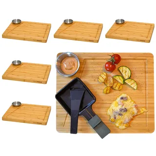 Dune Design Raclettebrett 6er Set 25/30/2 cm Beige