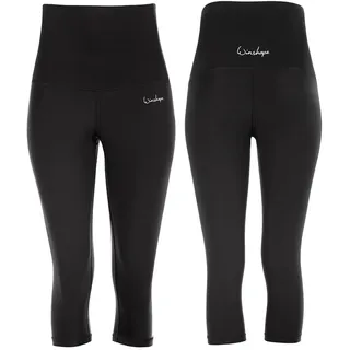 Winshape Damen Functional Power Shape 3/4-tights High Waist Hwl202 Leggings, Schwarz, XXL