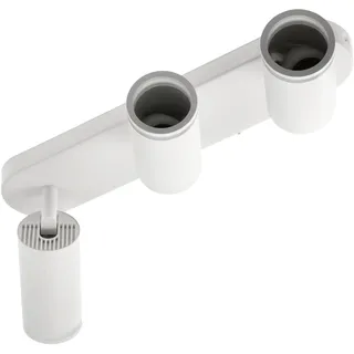 GTV - Deckenleuchte SOLIS | Schwenkbar 3*GU10 | Deckenstrahler 3 Flammig Weiss, Deckenlampe Wandstrahler Drehbar, Spotlight Lampe Deckenspots für Küche, Schlafzimmer, Wohnzimmer (Ohne Leuchtmittel)