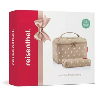 Reisenthel beautycase Set metallic dots Coffee - Unser Geschenkset aus Beautycase und rechteckiger Tasche Feiertage!