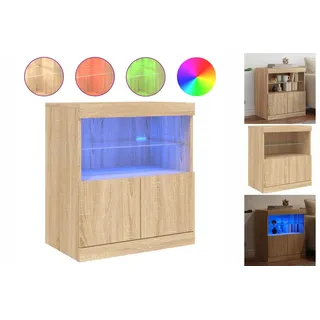 vidaXL Sideboard mit LED-Leuchten Sonoma-Eiche 60x37x67 cm