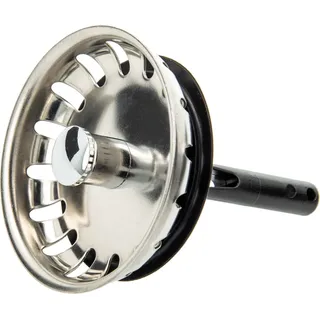 tecuro Siebkörbchen Siebkorb Ø 54 mm mit Kunststoff-Führungsstange 8 mm - Schwarz