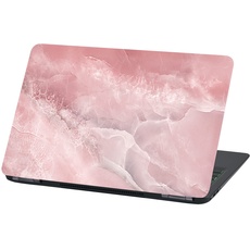 Laptop Folie Cover Abstrakt Klebefolie Notebook Aufkleber Schutzhülle selbstklebend Vinyl Skin Sticker (LP75 rosa Marmor, 17 Zoll)