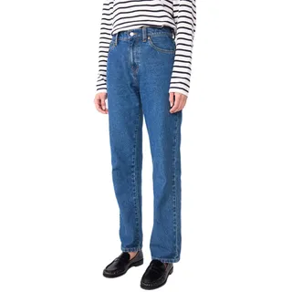 Pe Bateau Gerade Hose aus Denim, für Damen, Mittlerer Denim, M