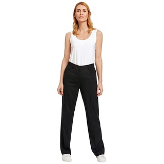 Gerry Weber Damen broek doek lang Hose, Schwarz, 44 EU