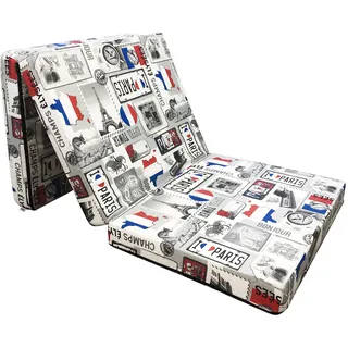 Natalia Spzoo Faltmatratze Klappmatratze 198 x 80 x10 cm Bunt (Paris 70% Cotton 30% Polyester.)