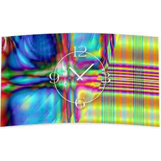 Psychodelic bunt Designer Wanduhr modernes Wanduhren Design leise kein ticken dixtime 3D-0238 - Bunt