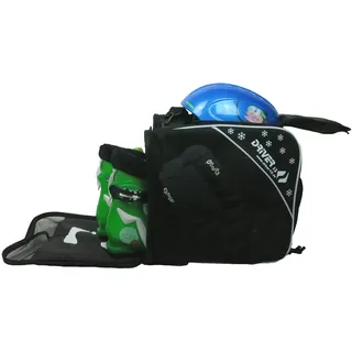 Driver13 Kinder Skistiefeltasche Bootbag, Tasche für Kinder Skischuhe und Snowboardboots, Tragegriff, schwarz
